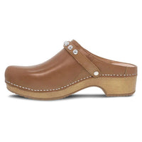 dansko Women's Britton Tumbled Mule in tan - women's shoe - detail view