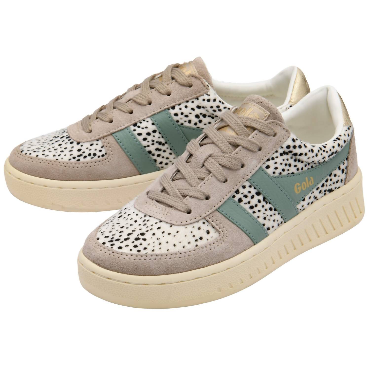 Gola Women's Grandslam Savannah Sneakers in cheetah feather grey green mist - women's sneaker - alternate view