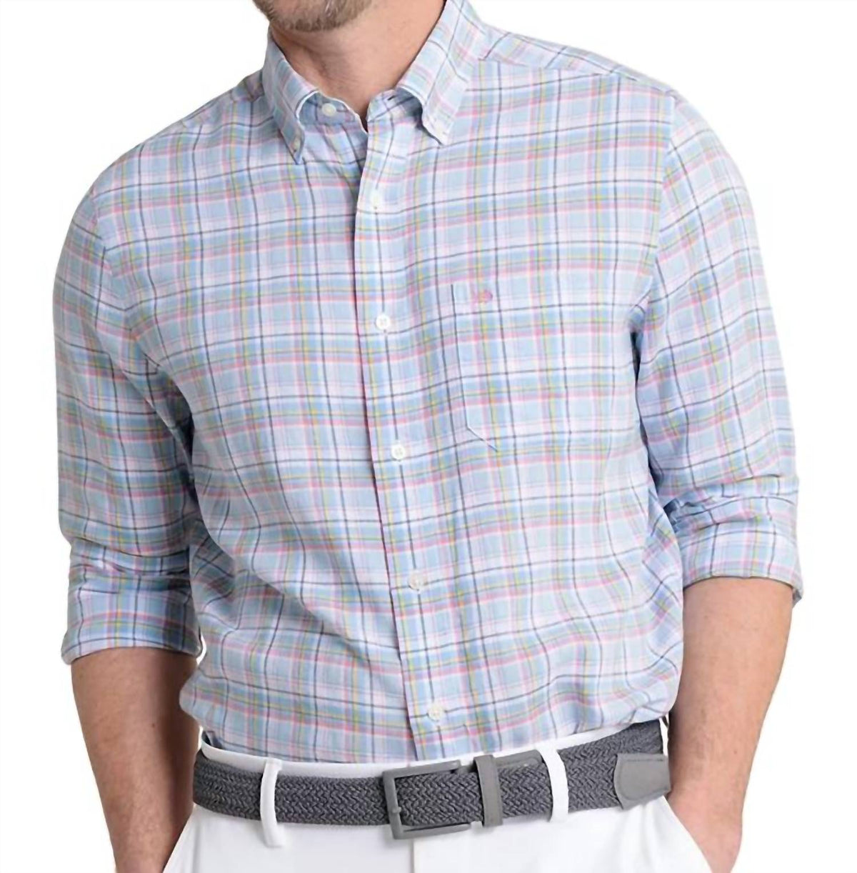Southern Tide - Emerald Shores Plaid Headland Long Sleeve Sport Shirt