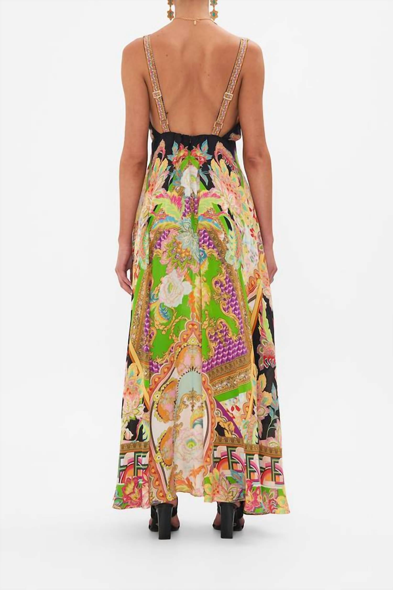 Camilla - Plunge Neck Maxi Dress