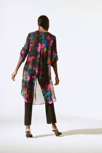 Joseph Ribkoff - Abstract Print High Low Chiffon Tunic