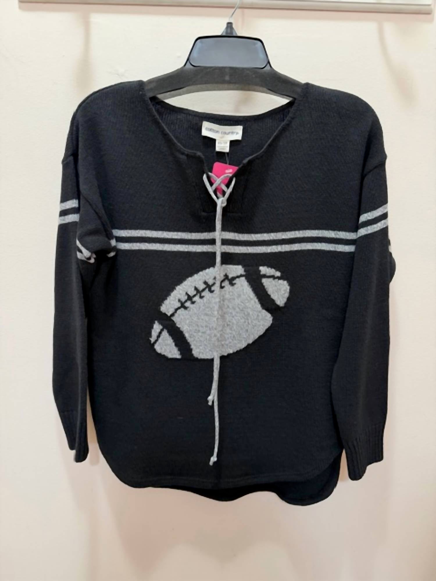 Cotton Country - Football Motif Cotton Sweater