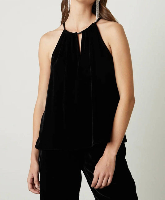Velvet By Graham & Spencer - Aleaha Silk Velvet Sleeveless Blouse