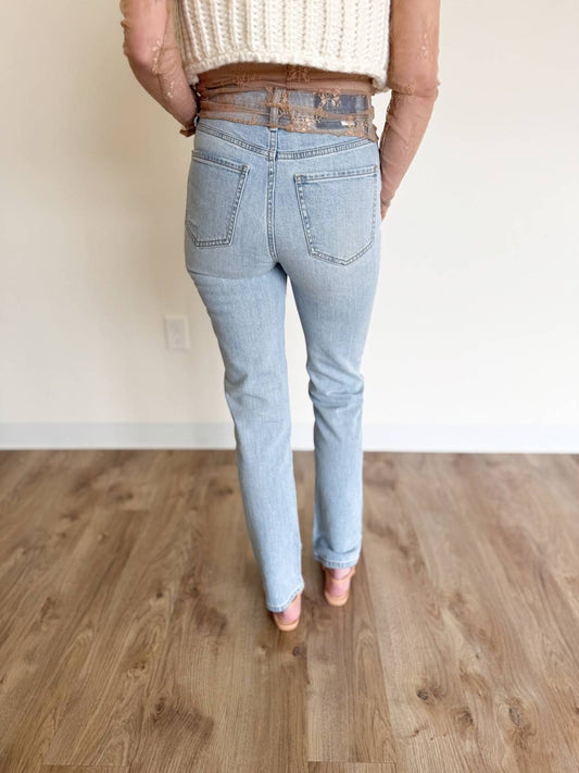 Daze - Hart High Rise Slim Straight Jeans