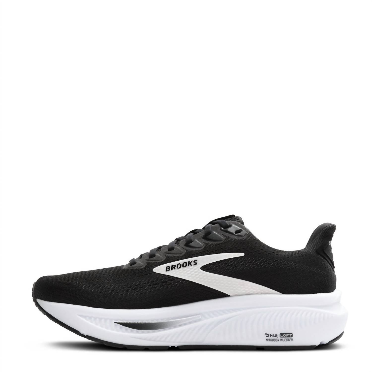 BROOKS Men's Ghost 17 Running Shoe in 090 black grey white - men's shoe - alternate view