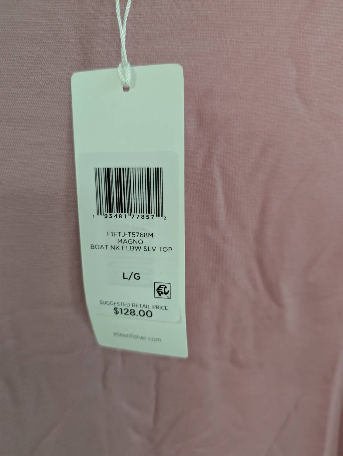 Eileen Fisher - WOMEN'S BOAT NECK ELBOW SLEEVE TOP