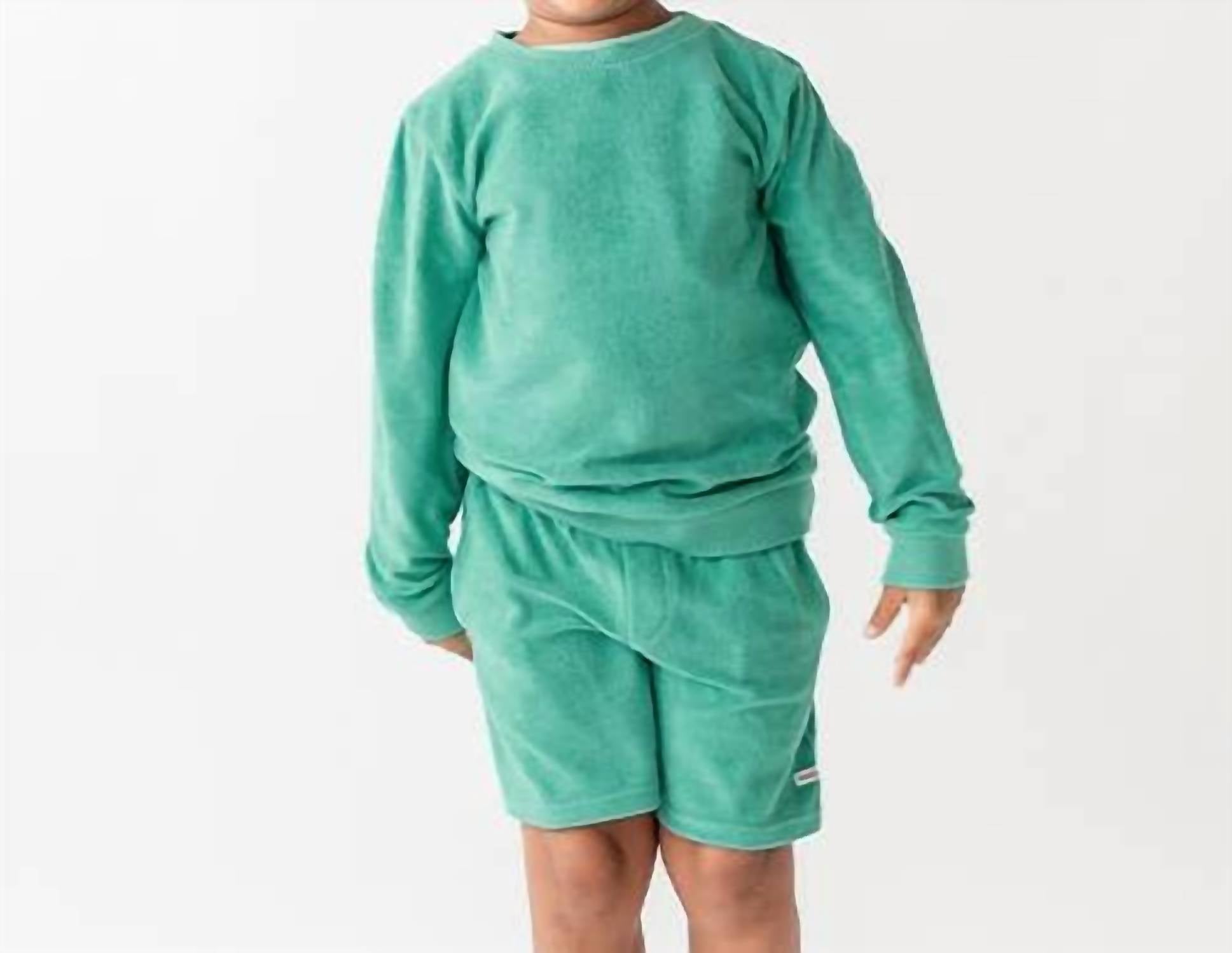 Rufflebutts - Boy's Terry Knit Crew Neck Sweatshirt