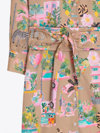 Vilagallo - California Printed Shirt Midi Dress