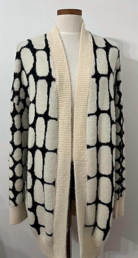 Coco + Carmen - Women's Abstract Print Cardigan