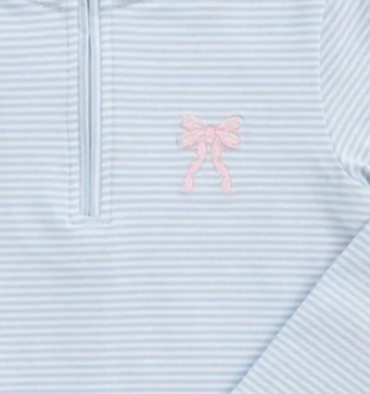 Itsy Bitsy - Girl's Quarter Zip Bow Pullover Top