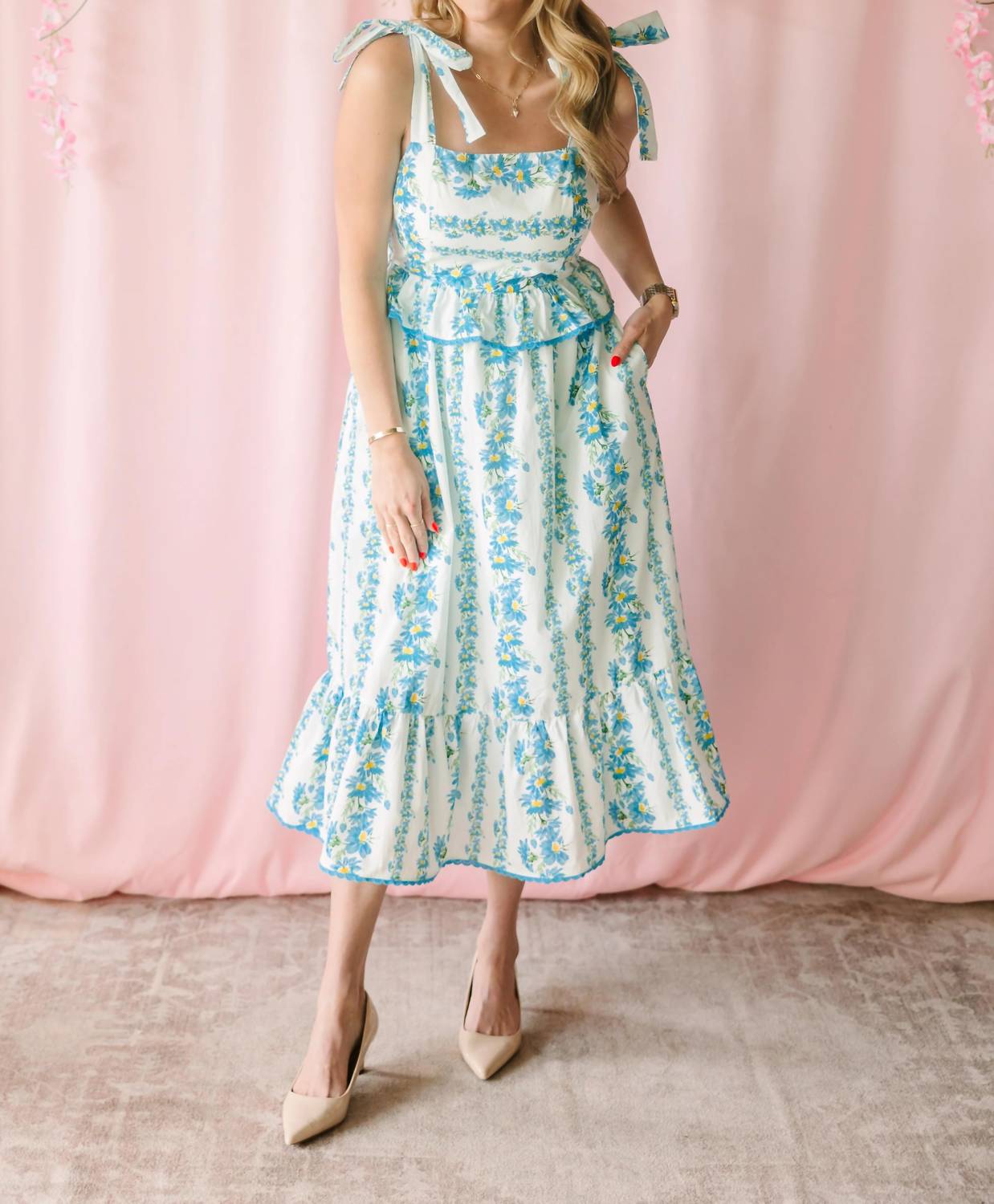 &Merci - Floral Print Midi Dress