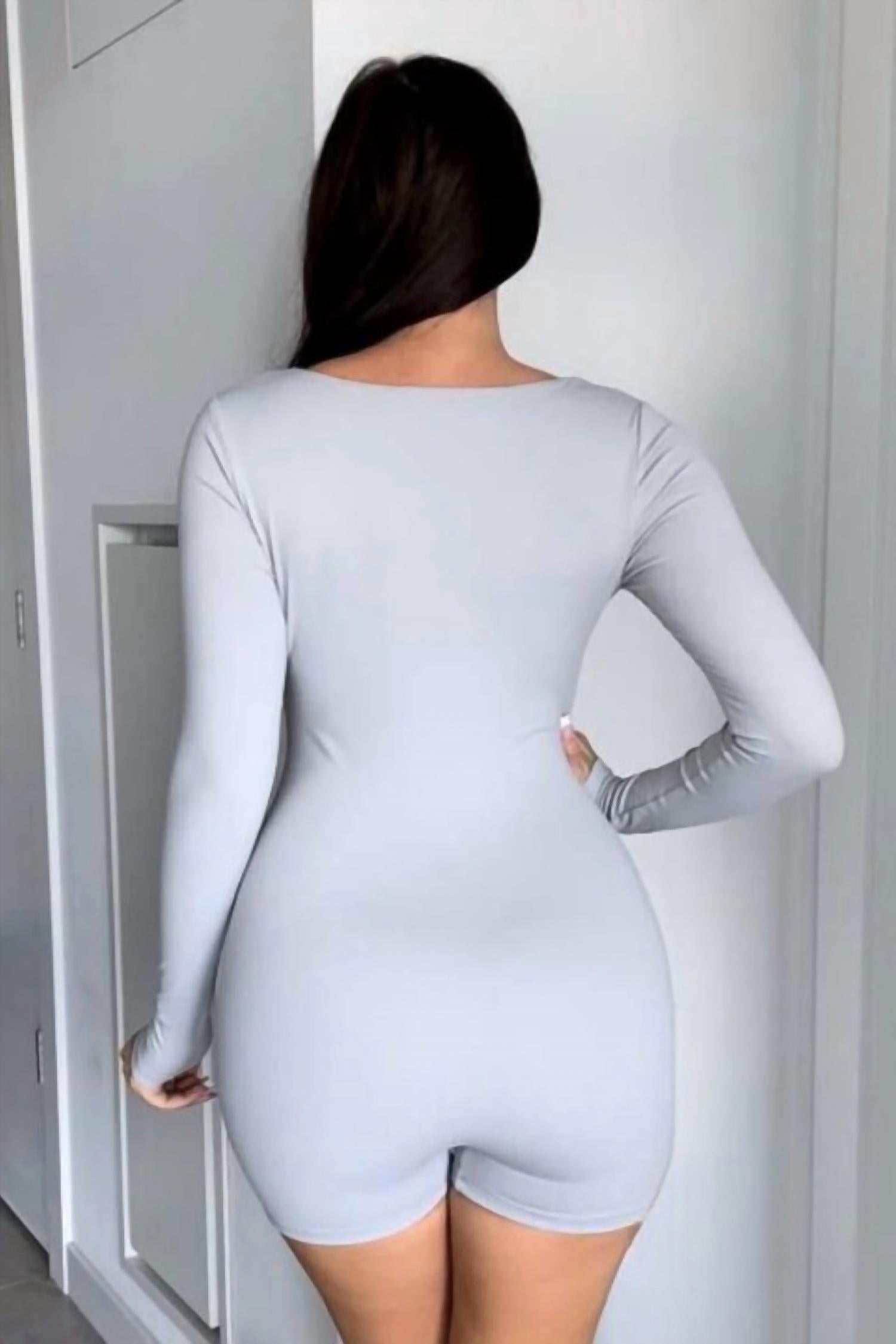 Salty - Erin Square Neck Long-Sleeve Romper