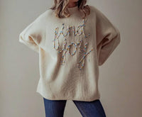 Urban Daizy - Find Joy Oversized Knit Sweater