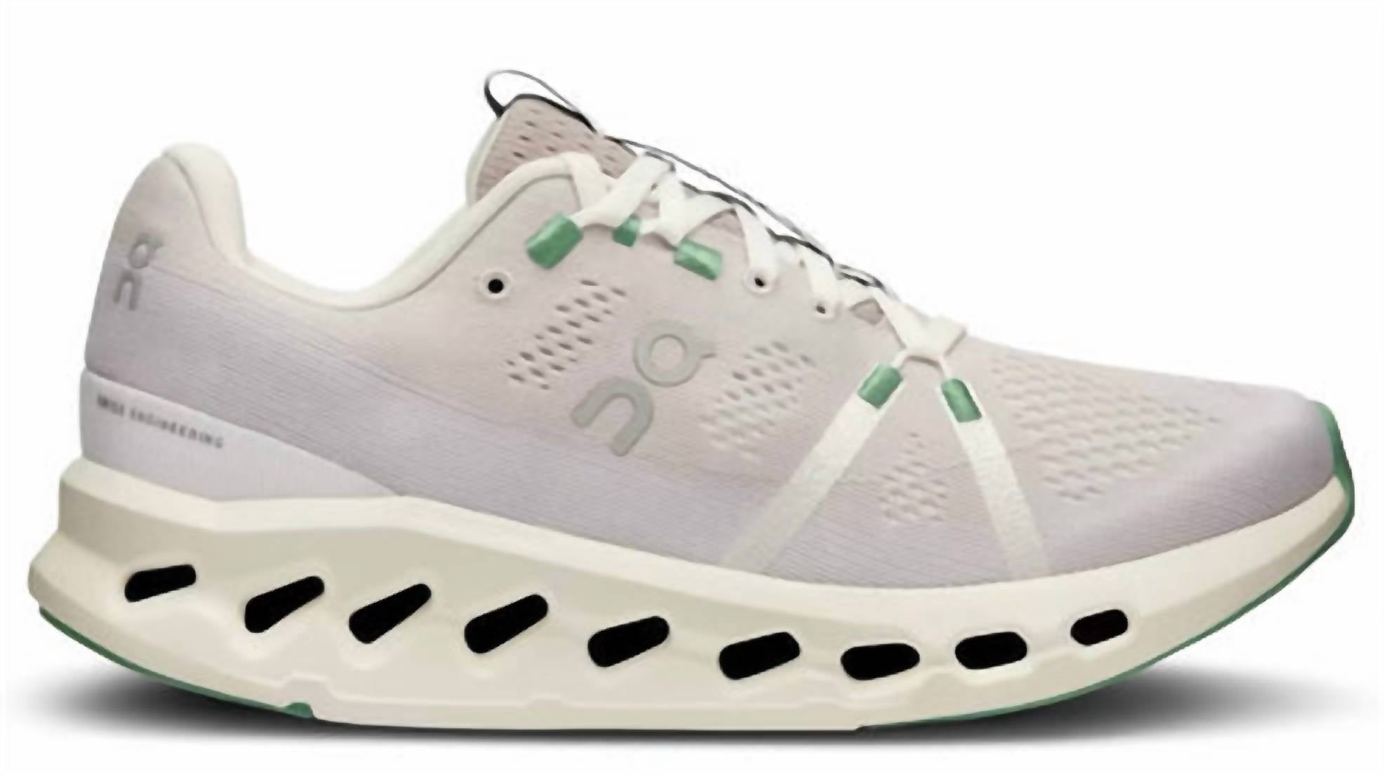 On Women's Cloudsurfer Shoe in pearl ivory - women's sneaker