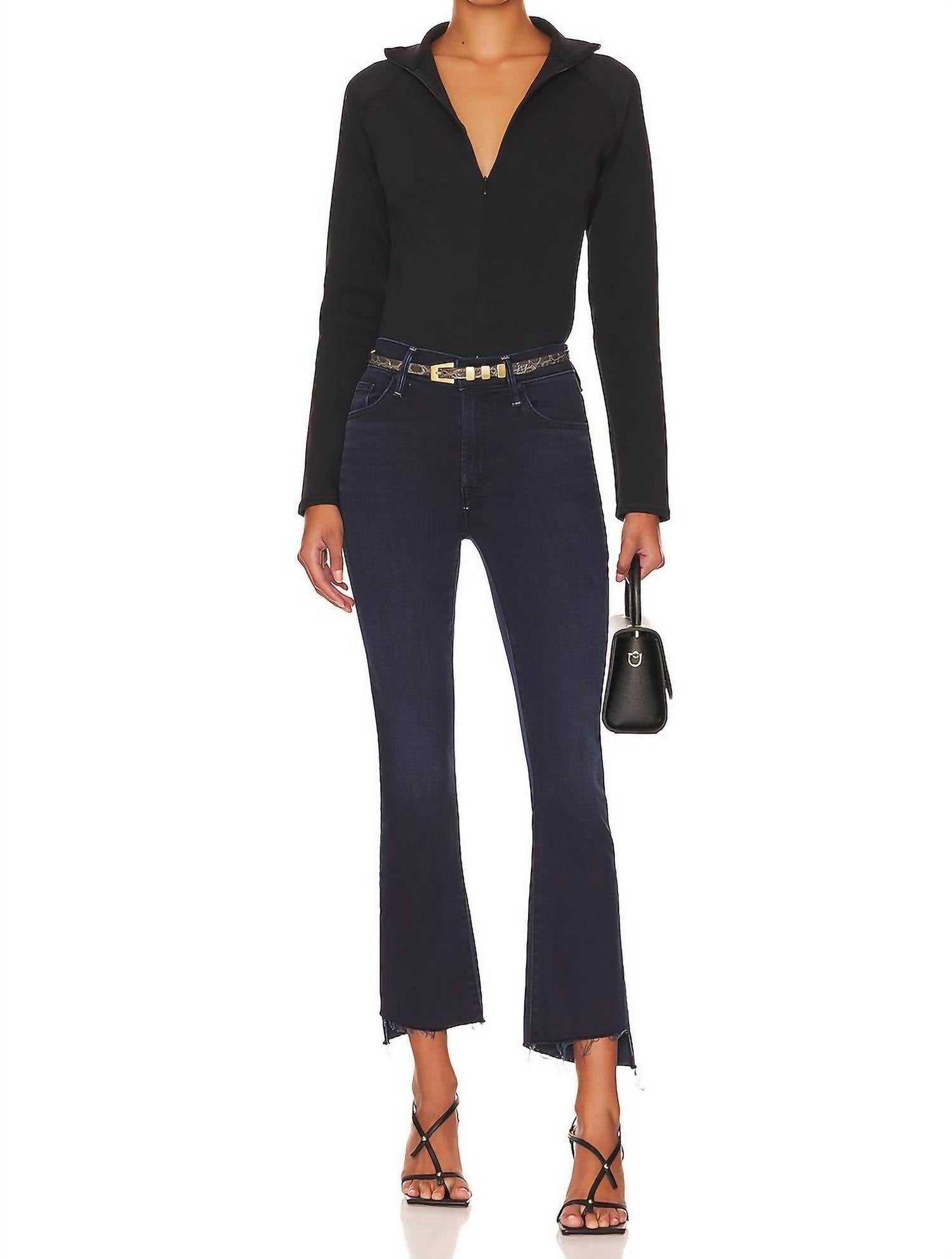 Mother - Insider Crop Step Fray Jean