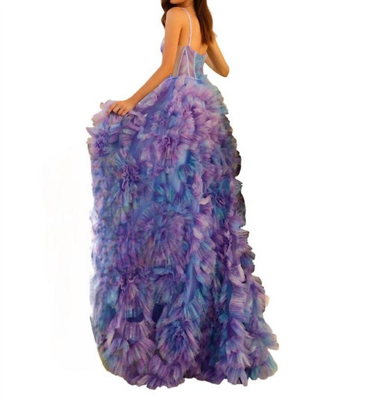 Amarra - Ruffled Corset Bodice Evening Gown