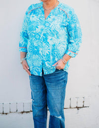 Fdj - Bicolor Floral Top