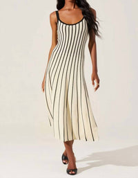 Astr - Irecia Stripe Sweater Midi Dress