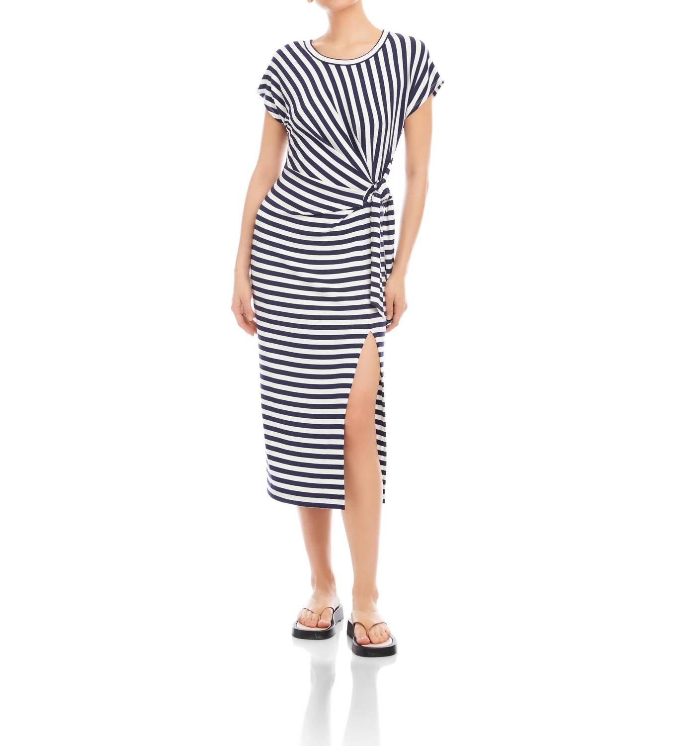Fifteen Twenty - Marissa Side-Knot Midi Dress