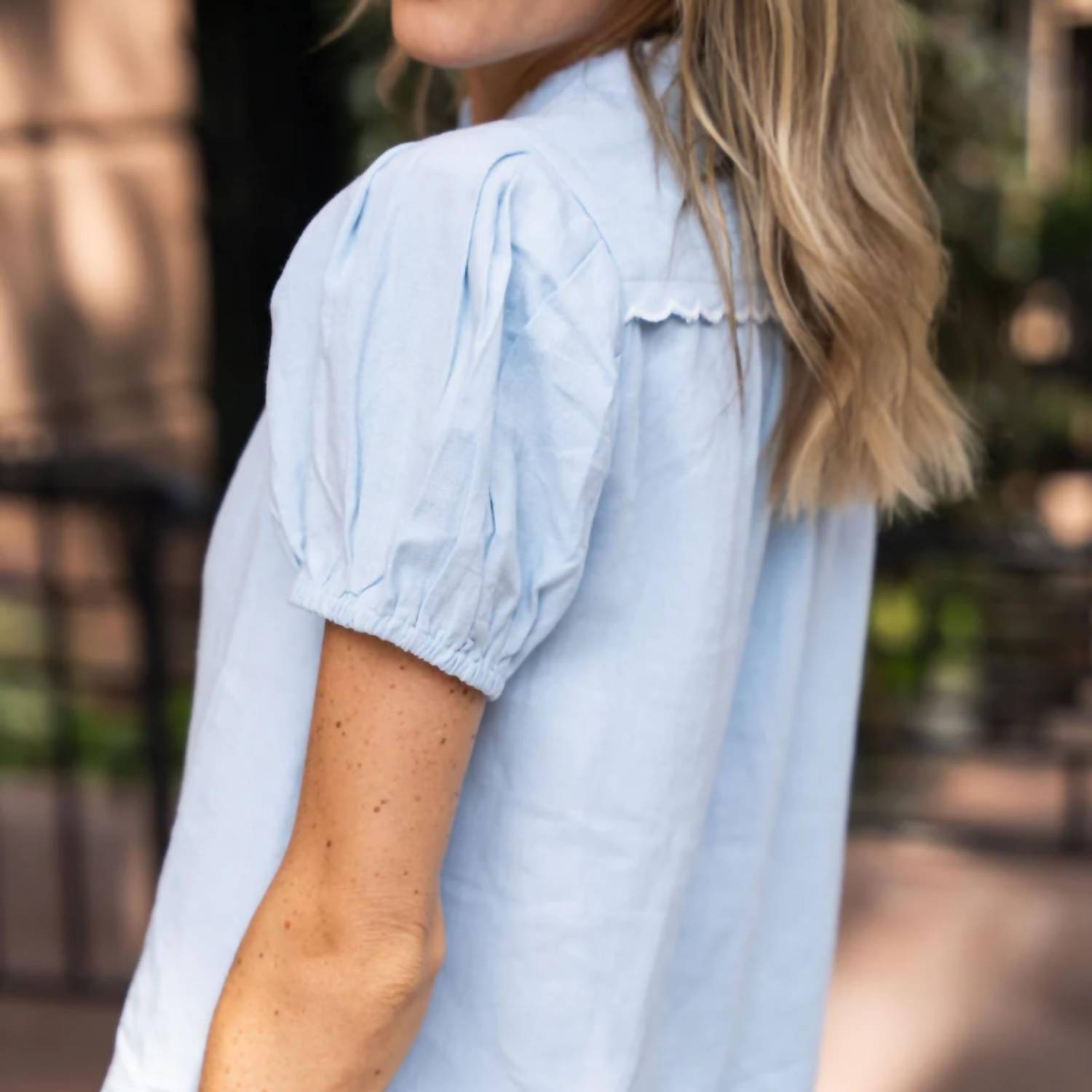 Sail To Sable - Scalloped Button Down Top