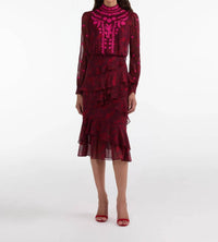 Saloni - Isa Ruffle Dress