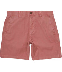 Faherty Essential Chino Shorts in seapoint red - men's shorts - detail view