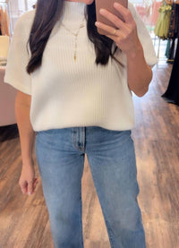 Glam - Addison Ribbed Mock Neck Top