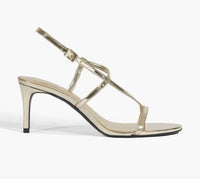 Schutz - Women's Mid Metallic Stilleto Heel Sandal