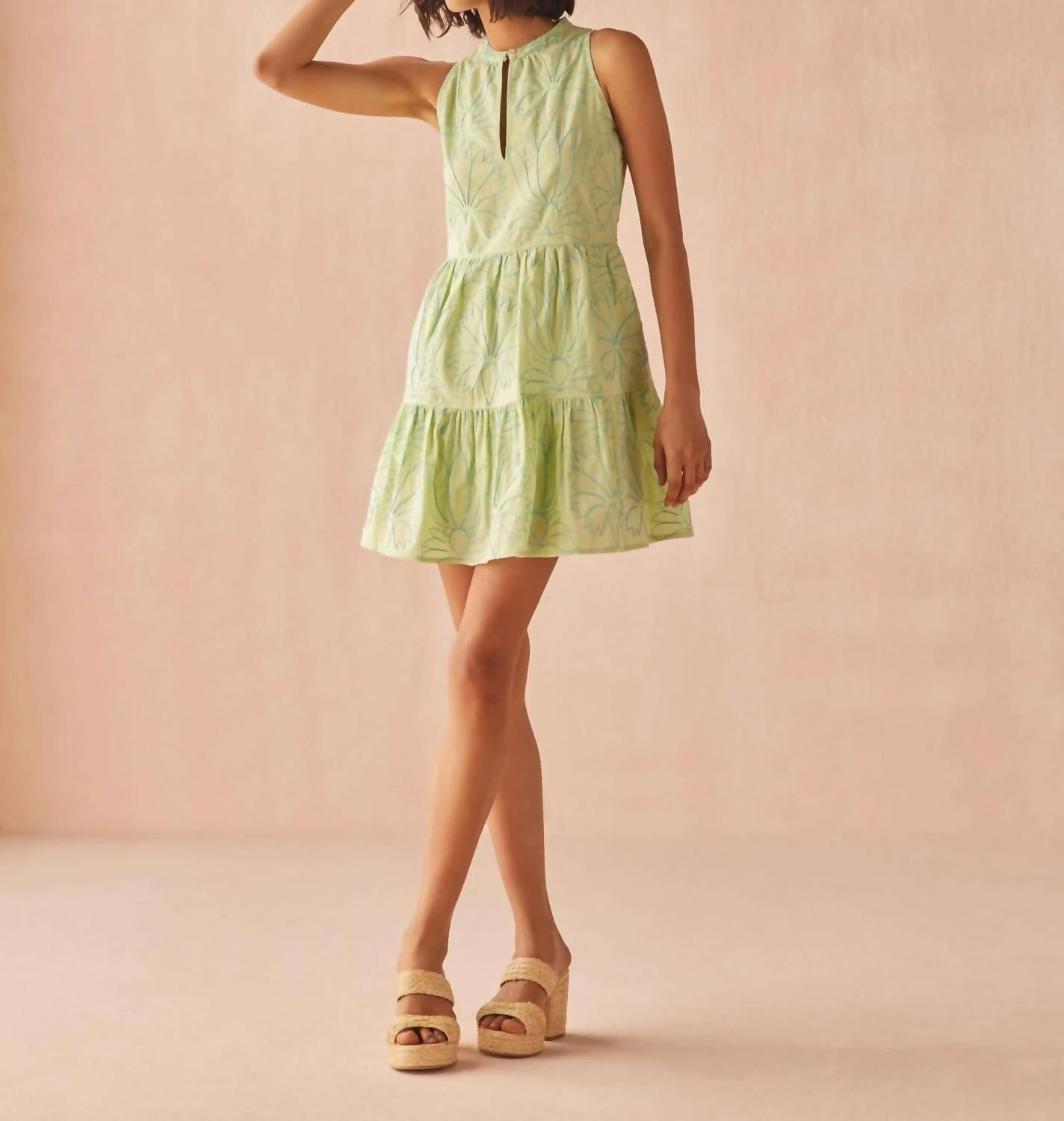 OMIKA Elsie Mini Dress in laila agave - women's dress - view 5