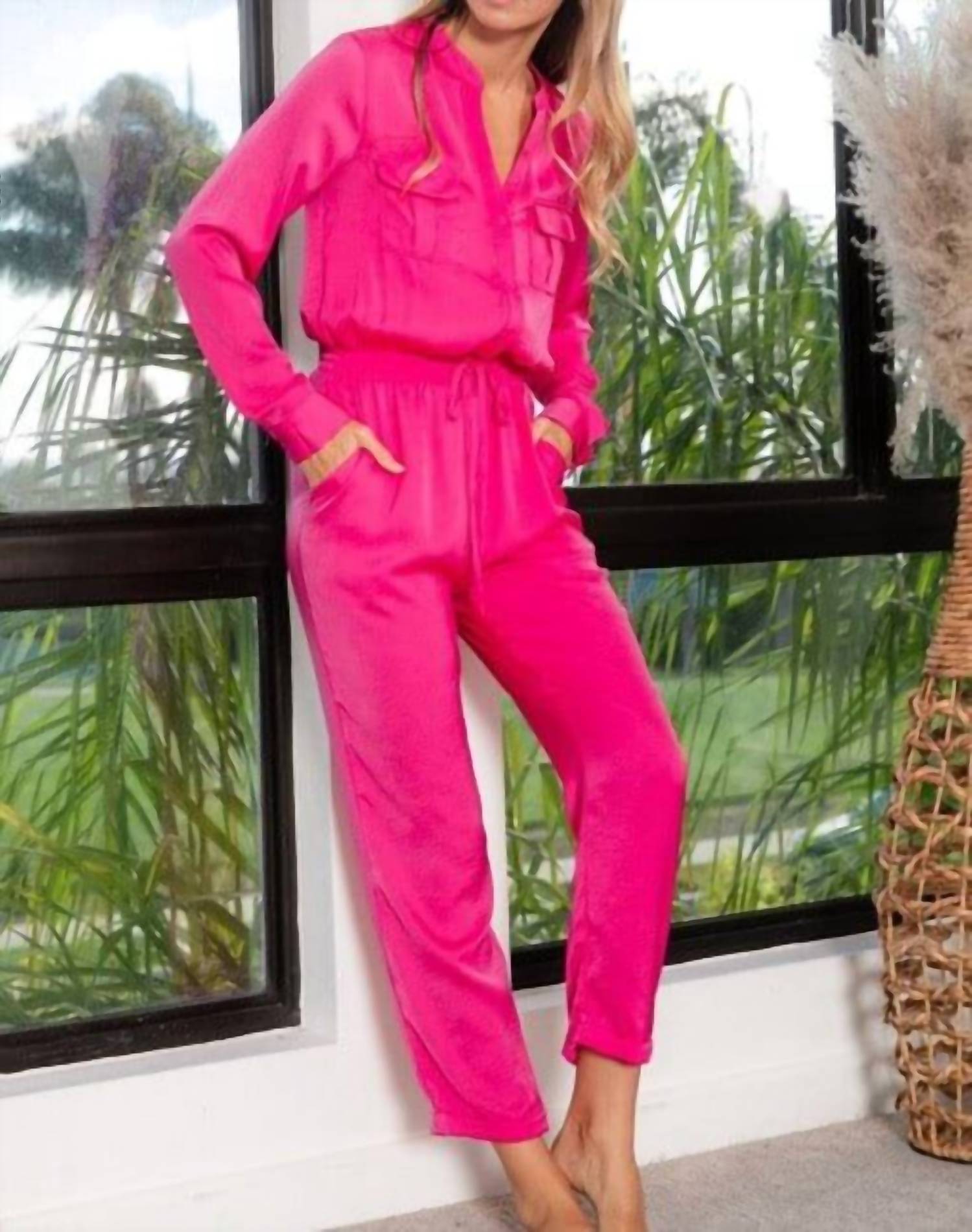 Bibi - Brenna Long Sleeve Jumpsuit