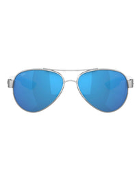 Costa Del Mar Women's Loreto Sunglasses in palladium gray blue mirro - women's accessory - detail view
