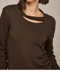Twist Neck Pullover
