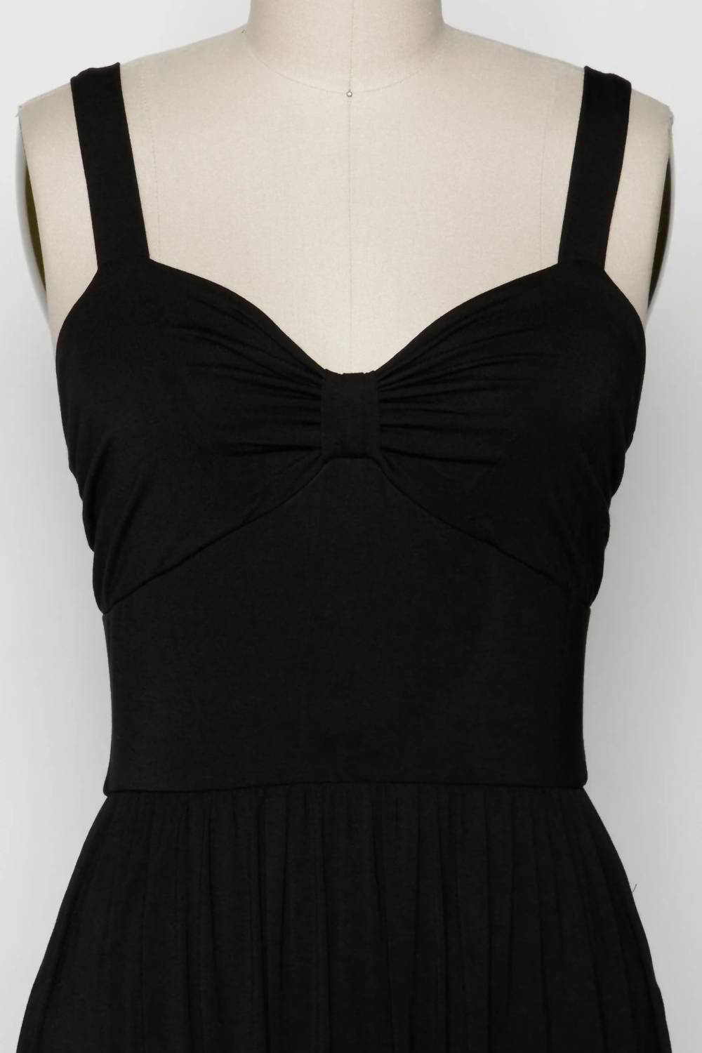 FINAL TOUCH Women's Linley Modal Maxi Dress in black - women's dress - detail view