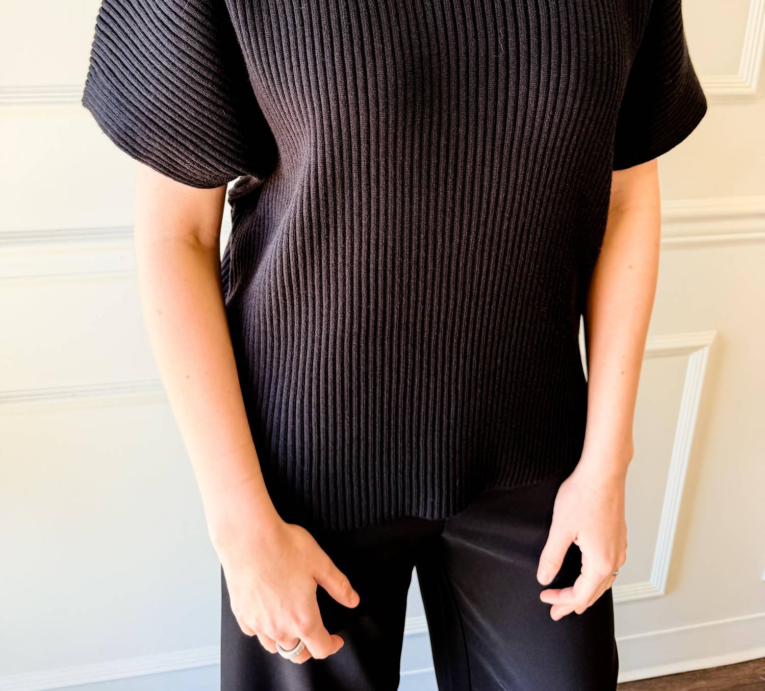 Glam - Addison Ribbed Mock Neck Top