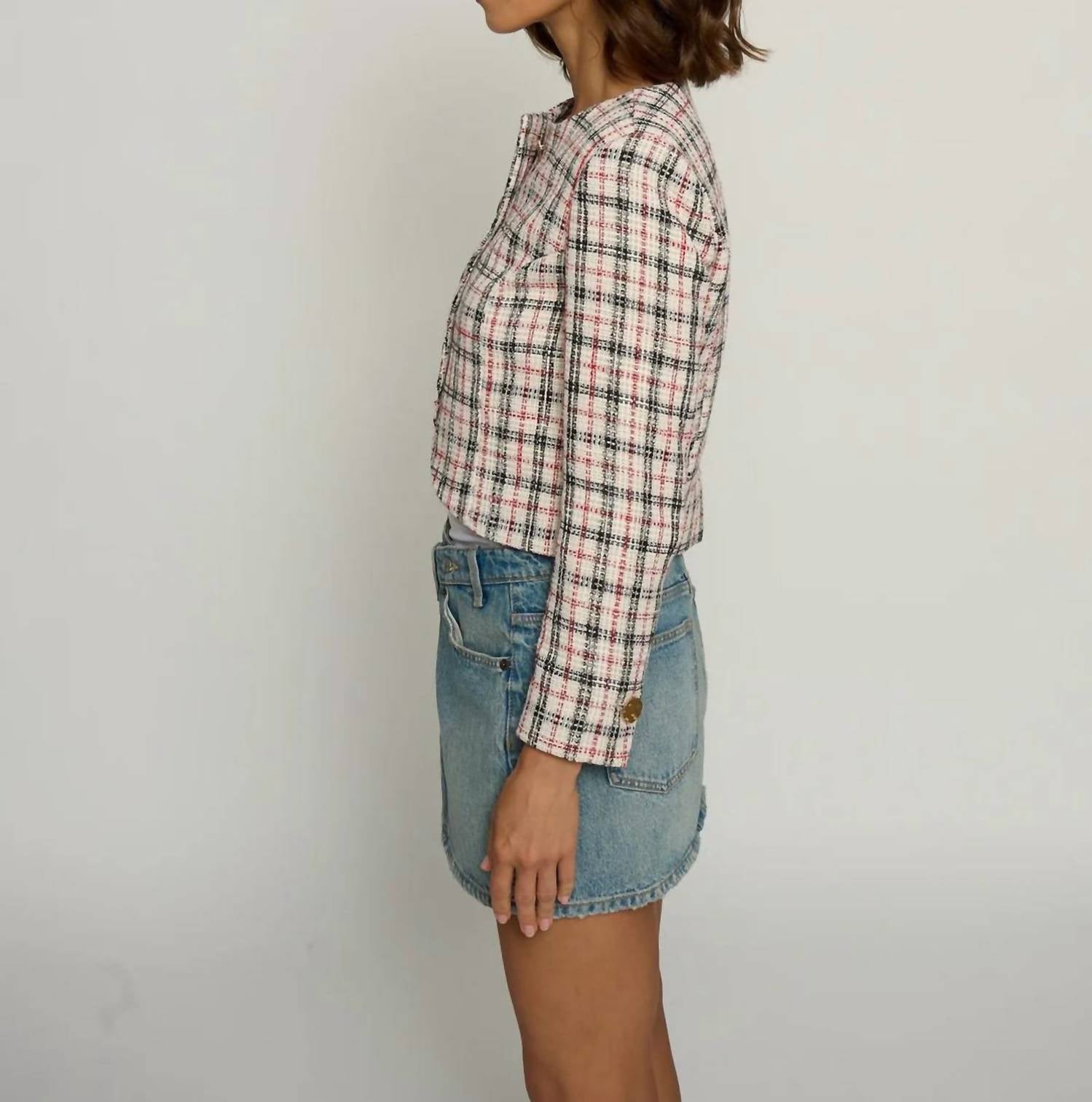 Central Park West - Big Button Collarless Jacket