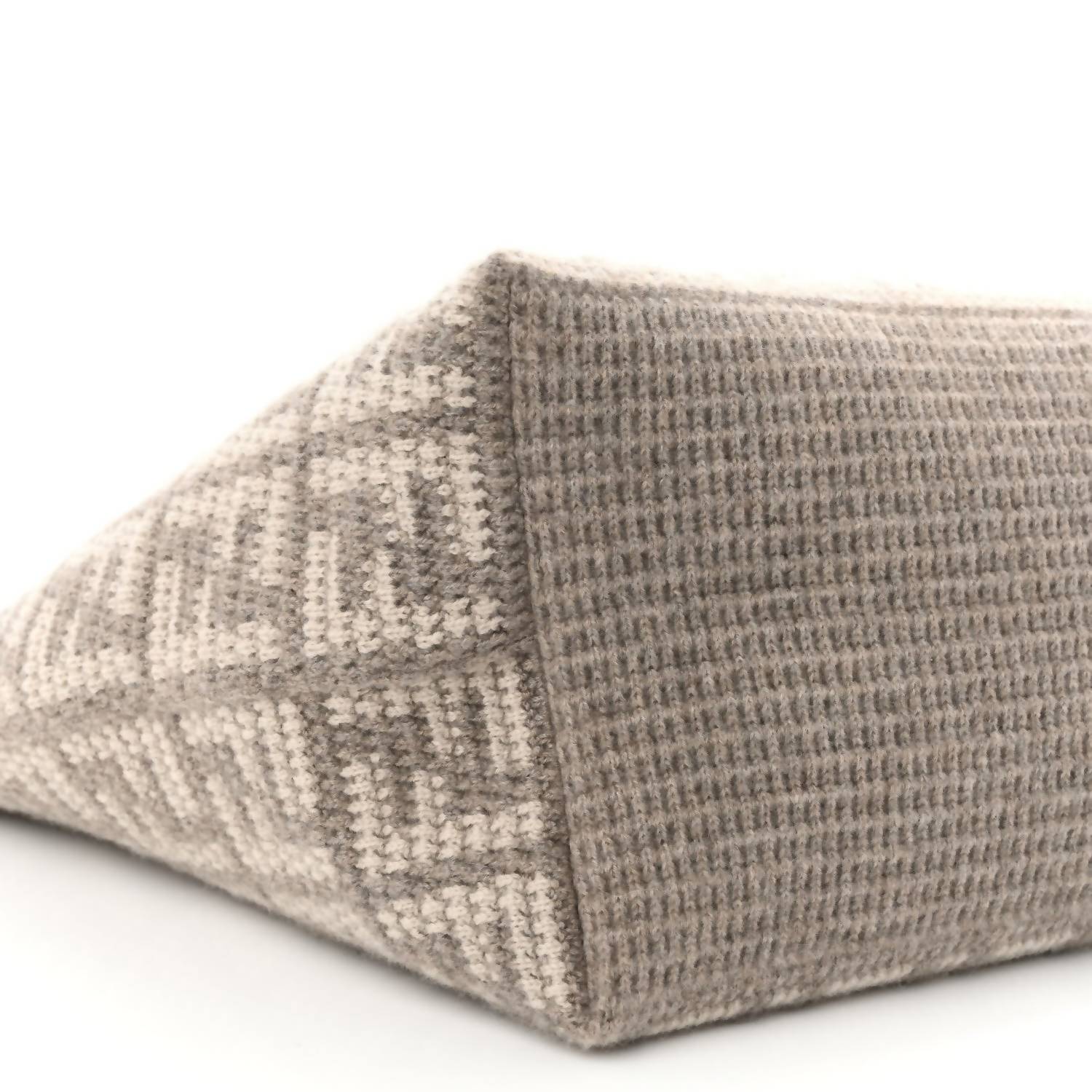 Fendi - Medium Ff Tortora Knitted Cashmere Wool Large Shopper Tote Bag