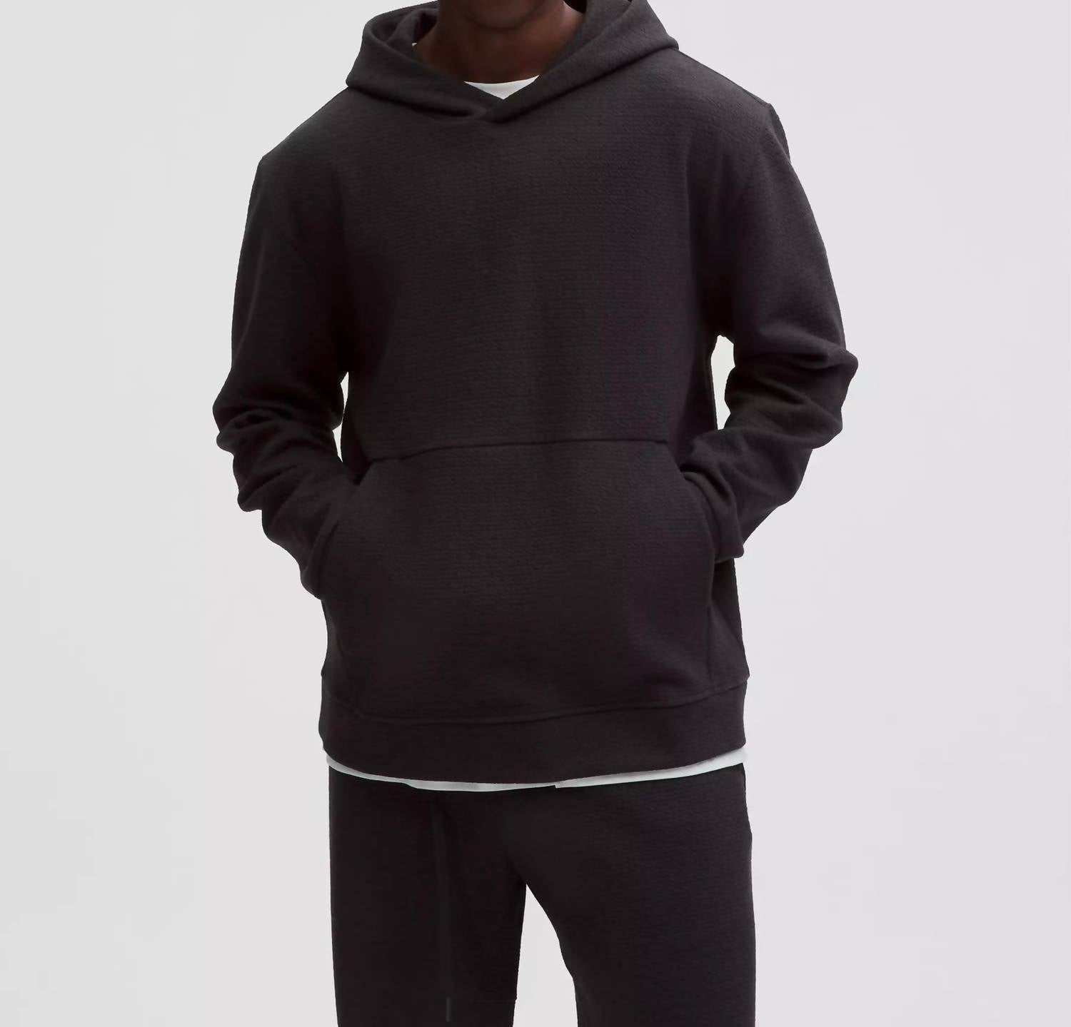 lululemon Textured Spacer Hoodie in black - men's shirt