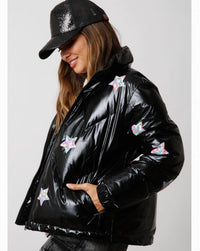 Fantastic Fawn - Sequin Star Puffer Jacket