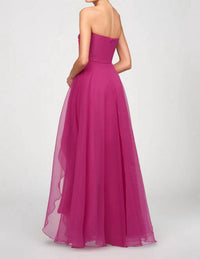 Theia - Teresa Strapless Draped Gown