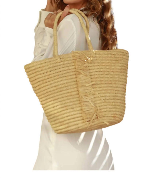 Faire - Roxanne Crochet Straw Basket Bag