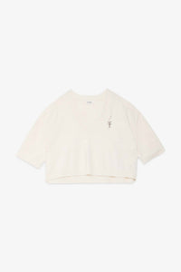 Ottod'ame V Neck Sweater in latte - women's sweater - view 5