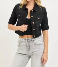 Risen - Emmy Updated Short Sleeve Denim Jacket