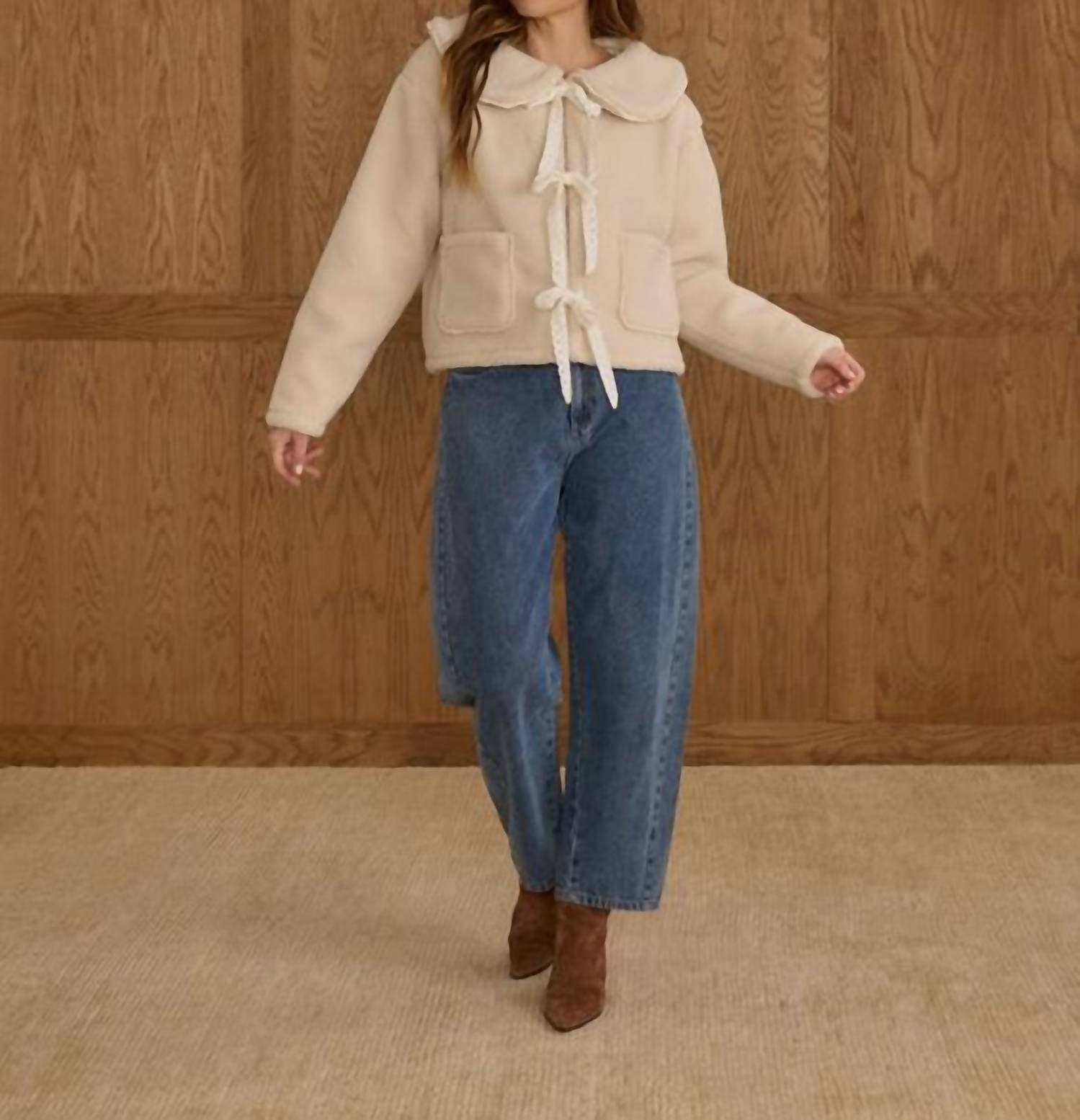 Rylee + Cru - Shearling Collared Coat