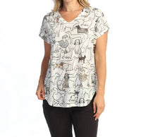 Jess & Jane - Women's Paw Pals Top