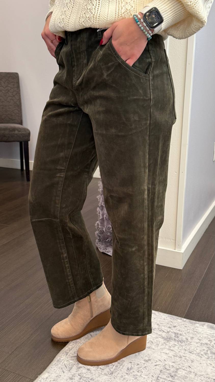 Dear John Denim - Lasso Velvet Coated Barrel Leg Denim Jeans