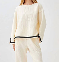 Why Dress - Perfectly Paired Cable Knit Pant and Top Set