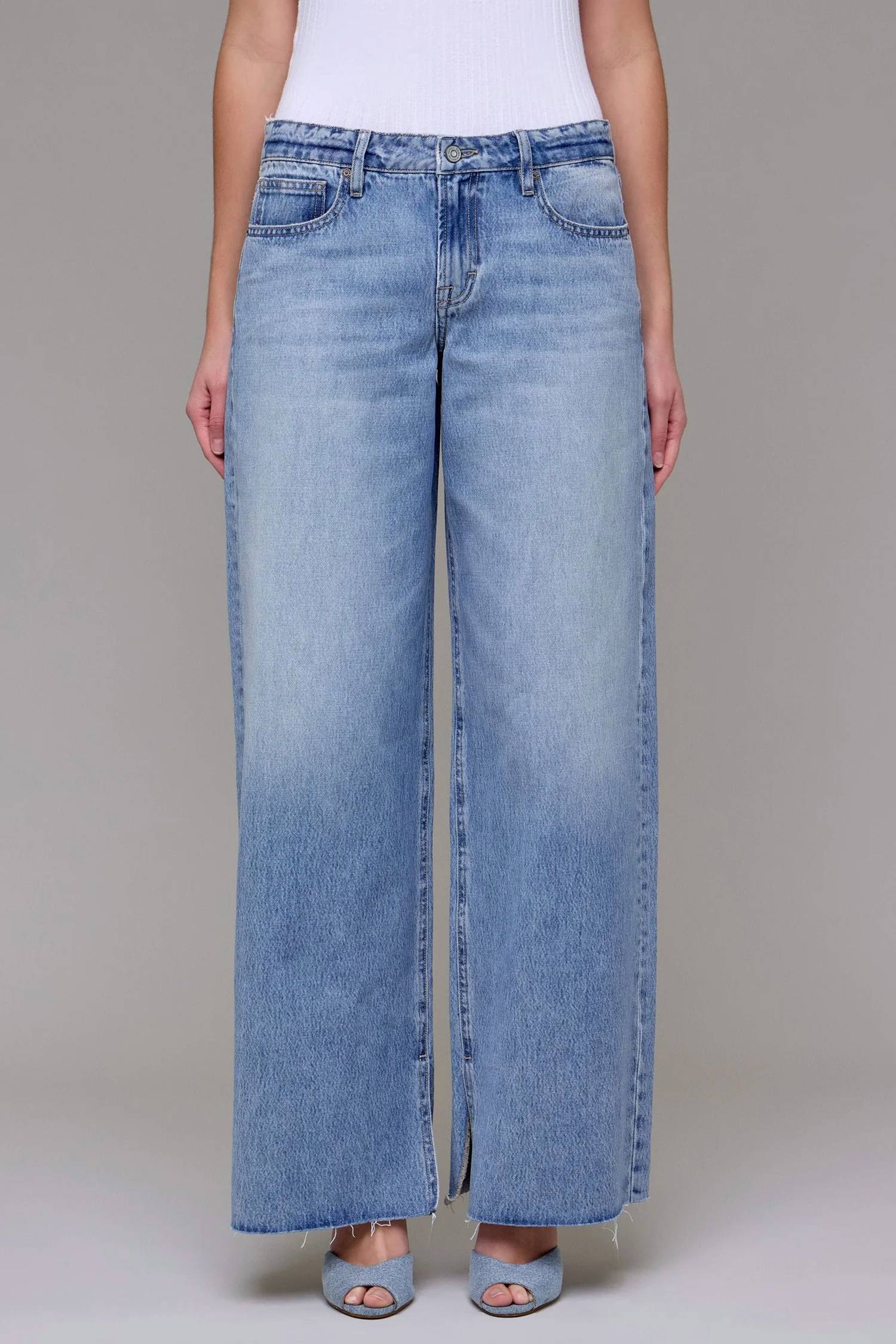 Hidden - Nori Mid Rise Wide Leg Jeans