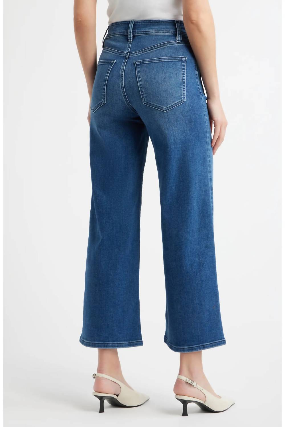 Frame - Le Slim Palazzo Crop Harbor Pocket Jean