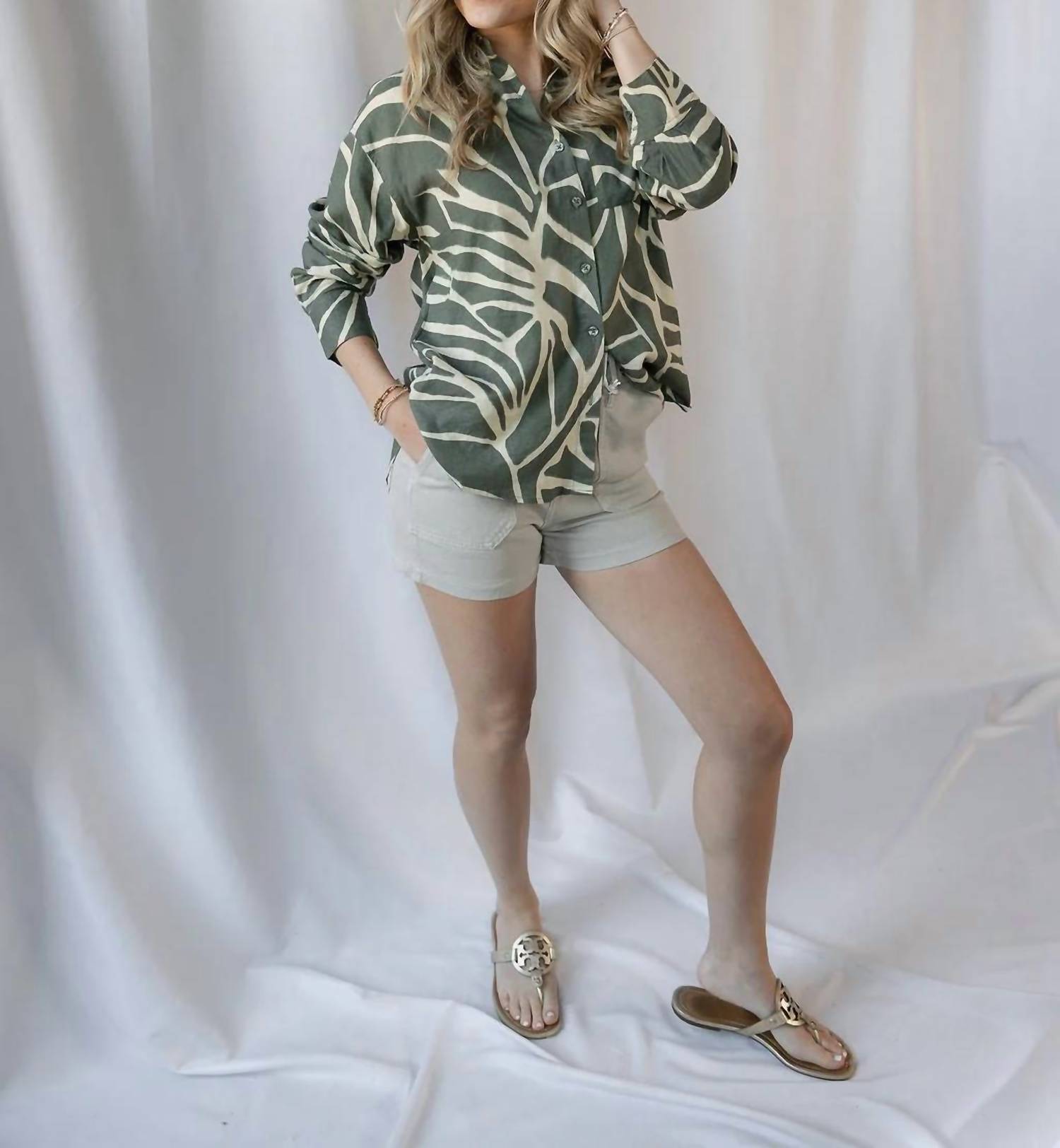 Z Supply - Alfie Tova Palm Button Up Shirt