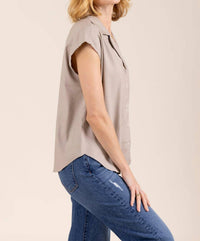 Le Marais - Hampton Button Up Sleeveless Top